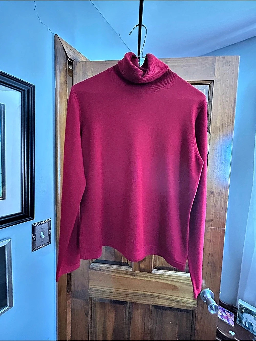 linea midas 100% Pure New Wool Turtleneck in Red Size Medium NWOT Made in Italy